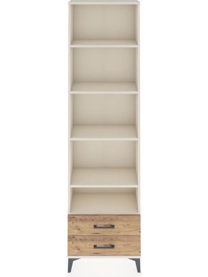 Arges Dolap 5 Raflı 2 Çekmeceli 60X30X221 Aytaşı-Çam