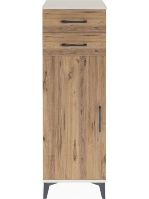 Arges Dolap 2 Raflı 2 Çekmeceli Tek Kapaklı 44X30X134 Aytaşı-Çam