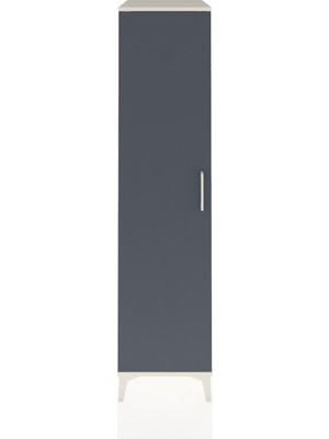 Kronos Dolap 4 Raflı Tek Kapaklı 44X59X182 Aytaşı-Antrasit