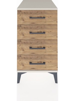 Kronos Komodin 4 Çekmeceli 44X59X80 Aytaşı-Çam