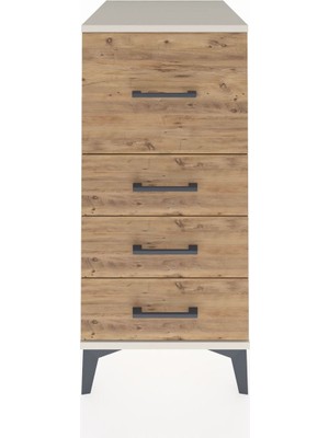 Kronos Komodin 4 Çekmeceli 44X59X96 Aytaşı-Çam