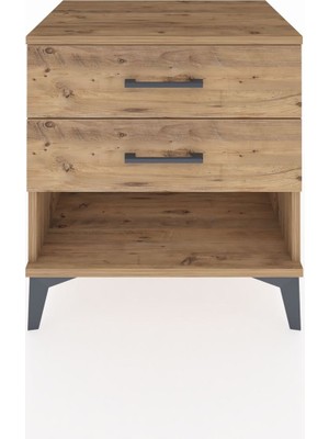 Hyperion Komodin 2 Çekmeceli 60X44X64 Çam-Çam