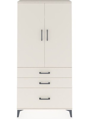 Arges Dolap 3 Raflı 3 Çekmeceli 2 Kapaklı 88X30X182 Aytaşı-Aytaşı