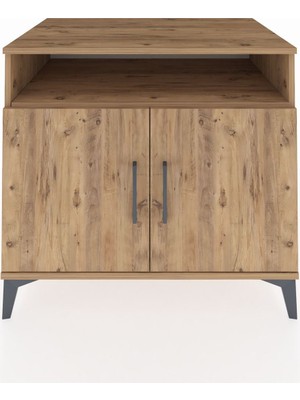 Kronos Şifonyer 2 Raflı 2 Kapaklı 88X59X80 Çam-Çam
