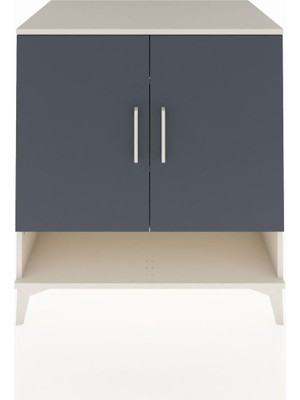 Kronos Şifonyer 3 Raflı 2 Kapaklı 88X59X96 Aytaşı-Antrasit