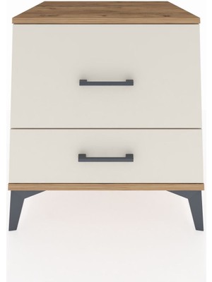Kronos Komodin 2 Çekmeceli 60X59X64 Çam-Aytaşı