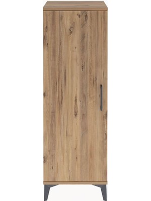 Arges Dolap Tek Raflı Tek Kapaklı Tek Askılı 44X30X134 Çam-Çam