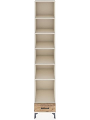 Hyperion Dolap 6 Raflı Tek Çekmeceli 44X44X243 Aytaşı-Çam