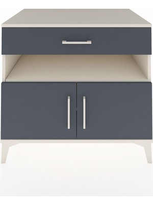 Kronos Şifonyer 2 Raflı Tek Çekmeceli 2 Kapaklı 88X59X80 Aytaşı-Antrasit