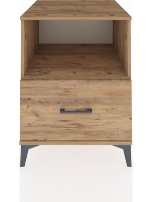 Kronos Komodin Tek Raflı Tek Çekmeceli 60X59X80 Çam-Çam