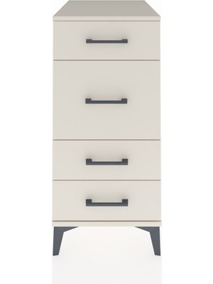 Kronos Komodin 4 Çekmeceli 44X59X96 Aytaşı-Aytaşı
