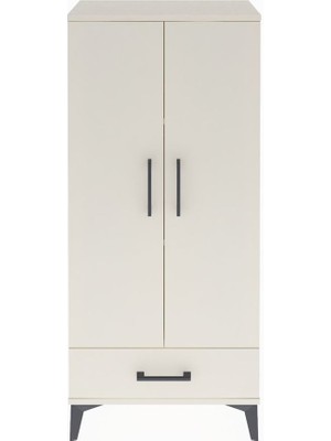 Arges Dolap 3 Raflı Tek Çekmeceli 2 Kapaklı 60X30X134 Aytaşı-Aytaşı
