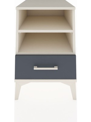 Kronos Komodin 2 Raflı Tek Çekmeceli 44X59X64 Aytaşı-Antrasit