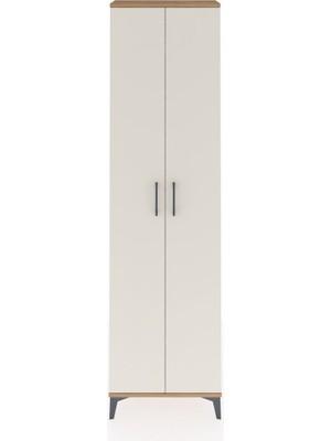 Arges Dolap 5 Raflı 2 Kapaklı 60X30X221 Çam-Aytaşı