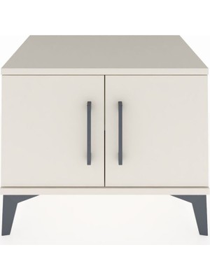 Hyperion Komodin Tek Raflı 2 Kapaklı 60X44X48 Aytaşı-Aytaşı