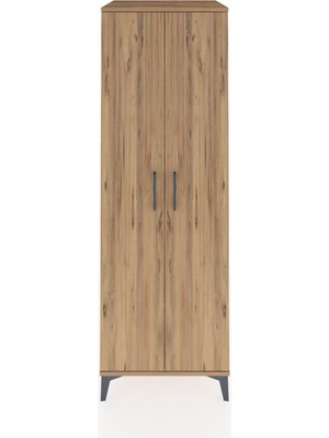 Kronos Dolap 4 Raflı 2 Kapaklı 60X59X182 Çam-Çam