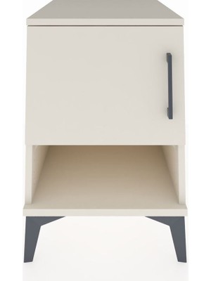 Kronos Komodin 2 Raflı Tek Kapaklı 44X59X64 Aytaşı-Aytaşı