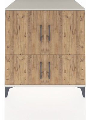 Kronos Şifonyer 3 Raflı 4 Kapaklı 88X59X96 Aytaşı-Çam