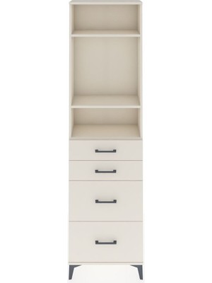 Arges Dolap 3 Raflı 4 Çekmeceli 60X30X221 Aytaşı-Aytaşı