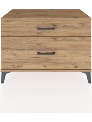 Hyperion Şifonyer 2 Çekmeceli 88X44X64 Çam-Çam