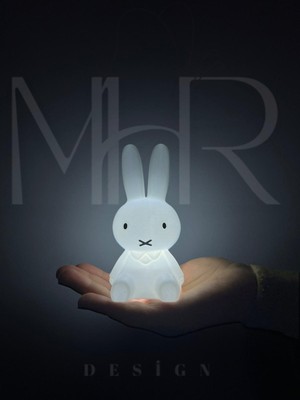 Empressco Beyaz Işık Pilli Küçük Boy Tavşan Masa Lambası 12 cm Plastik Malzeme ile Şık Tasarım