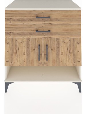 Kronos Şifonyer 2 Raflı 2 Çekmeceli 2 Kapaklı 88X59X96 Aytaşı-Çam