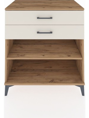 Kronos Şifonyer Tek Raflı 2 Çekmeceli 88X59X96 Çam-Aytaşı