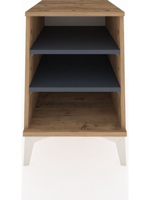 Kronos Komodin 2 Raflı 44X59X64 Çam-Antrasit