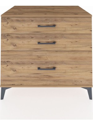 Kronos Şifonyer 3 Çekmeceli 88X59X80 Çam-Çam