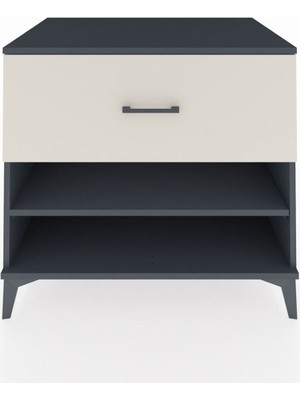Kronos Şifonyer Tek Raflı Tek Çekmeceli 88X59X80 Antrasit-Aytaşı