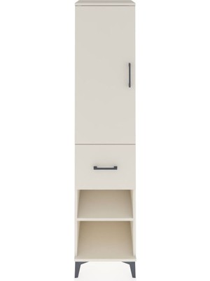 Hyperion Dolap 4 Raflı Tek Çekmeceli Tek Kapaklı 44X44X195 Aytaşı-Aytaşı