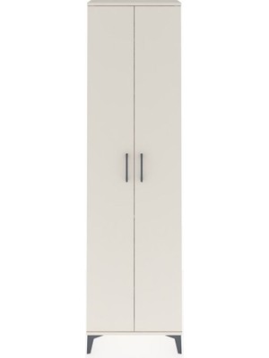 Arges Dolap 3 Raflı 2 Kapaklı Tek Askılı 60X30X221 Aytaşı-Aytaşı