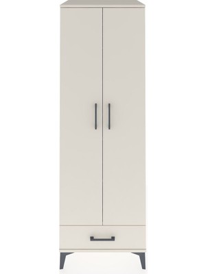 Kronos Dolap 2 Raflı Tek Çekmeceli Tek Askılı 60X59X182 Aytaşı-Aytaşı