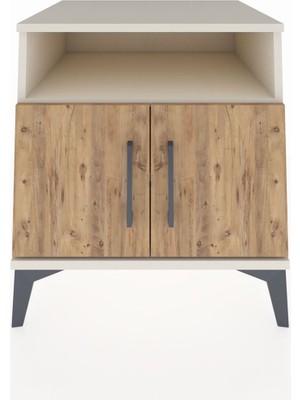 Kronos Komodin 2 Raflı 2 Kapaklı 60X59X64 Aytaşı-Çam