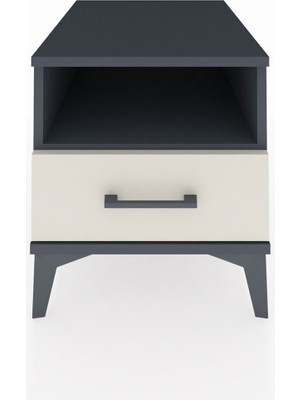 Kronos Komodin Tek Raflı Tek Çekmeceli 44X59X48 Antrasit-Aytaşı