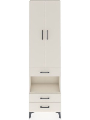 Arges Dolap 4 Raflı 3 Çekmeceli 2 Kapaklı 60X30X221 Aytaşı-Aytaşı