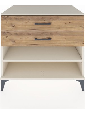 Kronos Şifonyer Tek Raflı 2 Çekmeceli 88X59X80 Aytaşı-Çam