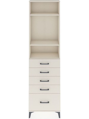 Arges Dolap 3 Raflı 5 Çekmeceli 60X30X221 Aytaşı-Aytaşı