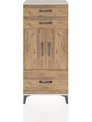 Hyperion Dolap 2 Raflı 3 Çekmeceli 2 Kapaklı 60X44X134 Aytaşı-Çam