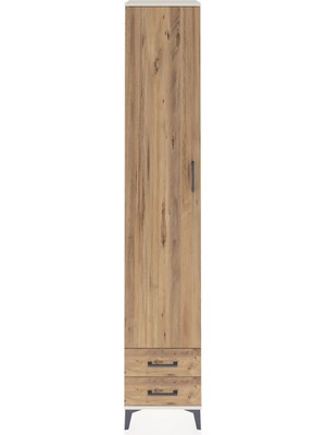 Hyperion Dolap 6 Raflı 2 Çekmeceli Tek Kapaklı 44X44X243 Aytaşı-Çam
