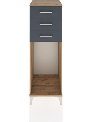 Hyperion Dolap 3 Çekmeceli 44X44X134 Çam-Antrasit