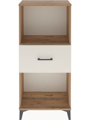 Arges Dolap Tek Raflı Tek Çekmeceli 60X30X134 Çam-Aytaşı