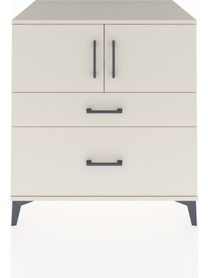 Kronos Şifonyer 2 Raflı 2 Çekmeceli 2 Kapaklı 88X59X96 Aytaşı-Aytaşı