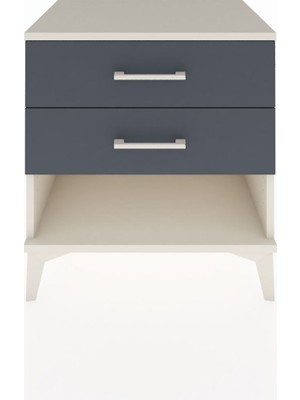 Hyperion Komodin 2 Çekmeceli 60X44X64 Aytaşı-Antrasit