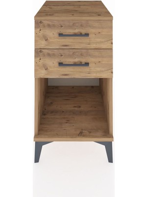 Kronos Komodin 2 Çekmeceli 44X59X80 Çam-Çam