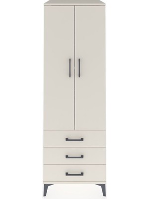 Kronos Dolap 2 Raflı 3 Çekmeceli 2 Kapaklı 60X59X182 Aytaşı-Aytaşı