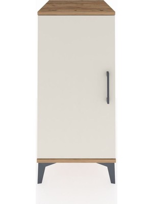 Kronos Komodin 2 Raflı Tek Kapaklı 44X59X96 Çam-Aytaşı