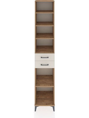 Hyperion Dolap 5 Raflı 2 Çekmeceli 44X44X243 Çam-Aytaşı
