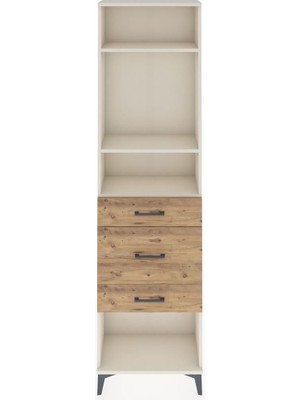 Arges Dolap 3 Raflı 3 Çekmeceli 60X30X221 Aytaşı-Çam