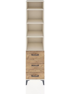 Hyperion Dolap 4 Raflı 3 Çekmeceli 44X44X195 Aytaşı-Çam